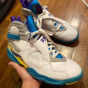 Jordan 8s retro white Aqua.